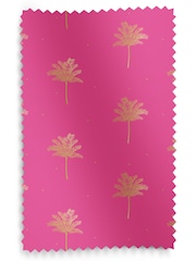 Sara Miller Pink Small Palm Made to Measure 100% Cotton Curtains - Image 9 of 9