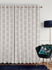 Sara Miller Natural Linen Small Palm Made to Measure 100% Cotton Curtains - Image 2 of 9