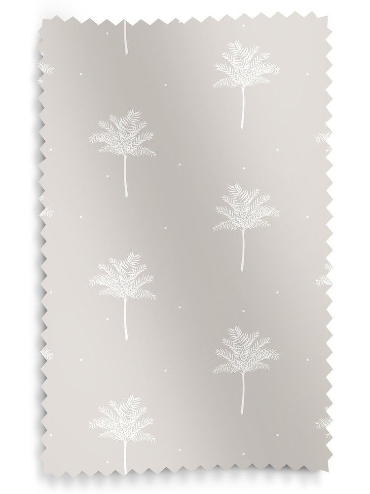 Sara Miller Natural Linen Small Palm Made to Measure 100% Cotton Curtains - Image 9 of 9