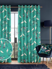 Sara Miller Green Heron Made to Measure Curtains - Image 1 of 9