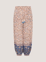 Monsoon Cream Ari Floral Harem Trousers - Image 6 of 6