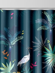 Sara Miller Teal Green Heron Made to Measure Curtains - Image 8 of 9