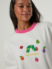 Skinnydip White The Very Hungry Caterpillar Still Hungry Sweatshirt - Image 3 of 4