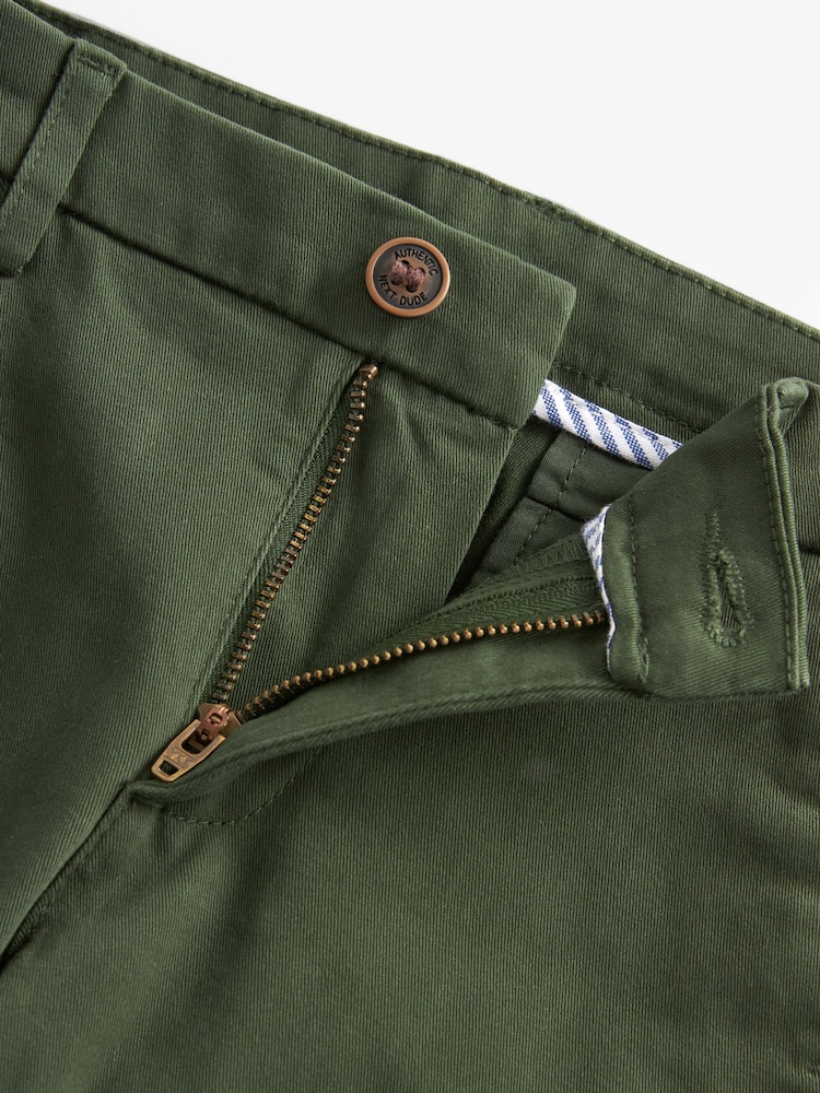 Dark Green Regular Fit Stretch Chino Trousers (3-16yrs) - Image 3 of 3