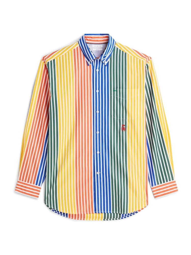 Tommy Hilfiger Relaxed Fit Multicolour Stripe Poplin Shirt - Obraz 5 z 5