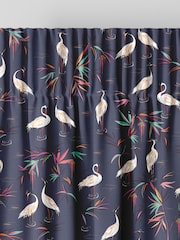 Sara Miller Smoke Blue Heron Made to Measure Curtains - Image 6 of 9