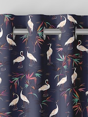 Sara Miller Smoke Blue Heron Made to Measure Curtains - Image 7 of 9