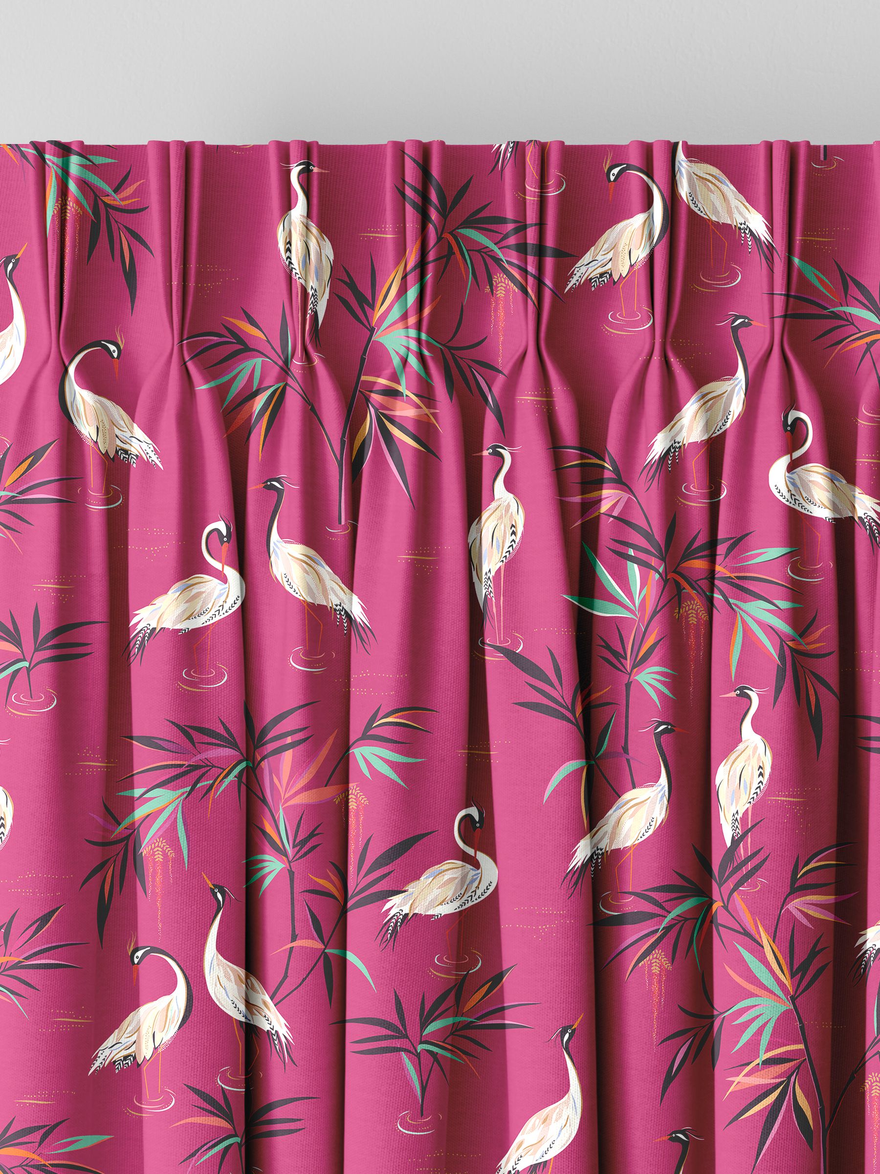 Buy Sara Miller Fuchsia Pink Heron Made to Measure Curtains from
