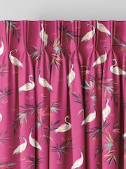 Sara Miller Fuchsia Pink Heron Made to Measure 100% Cotton Curtains - Image 5 of 9