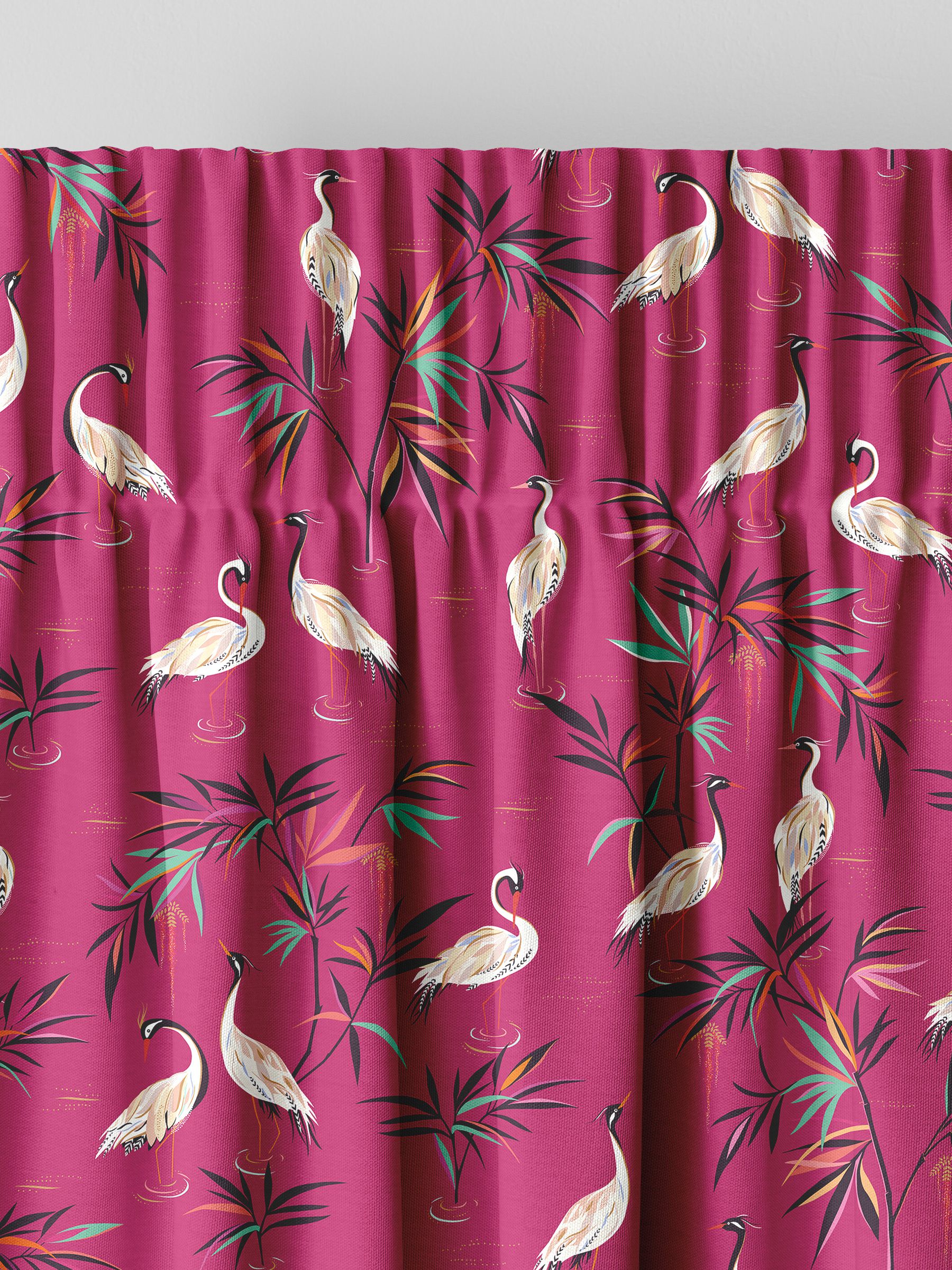 Buy Sara Miller Fuchsia Pink Heron Made to Measure Curtains from