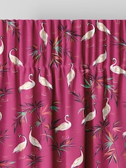 Sara Miller Fuchsia Pink Heron Made to Measure 100% Cotton Curtains - Image 6 of 9