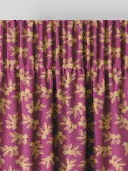 Sara Miller Fuchsia Pink Etched Leaves Made to Measure 100% Cotton Curtains - Image 6 of 9