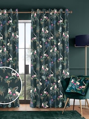 Sara Miller Green Lemur Made to Measure Curtains - Image 1 of 9