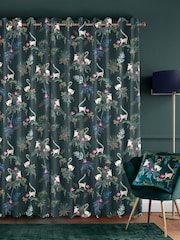 Sara Miller Green Lemur Made to Measure Curtains - Image 2 of 9