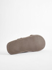 Chocolate Brown Leather Cross Strap Sandals - Image 7 of 7