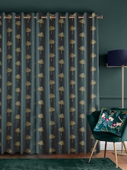 Sara Miller Forest Green Small Palm Made to Measure Curtains - Image 2 of 9