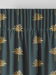 Sara Miller Forest Green Small Palm Made to Measure Curtains - Image 6 of 9