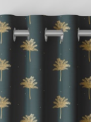 Sara Miller Forest Green Small Palm Made to Measure Curtains - Image 7 of 9