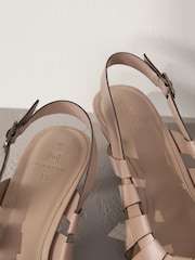 Camel - Signature Lederschuhe mit Absatz, Gitterdesign und Fersenriemen - Bild 5 von 6