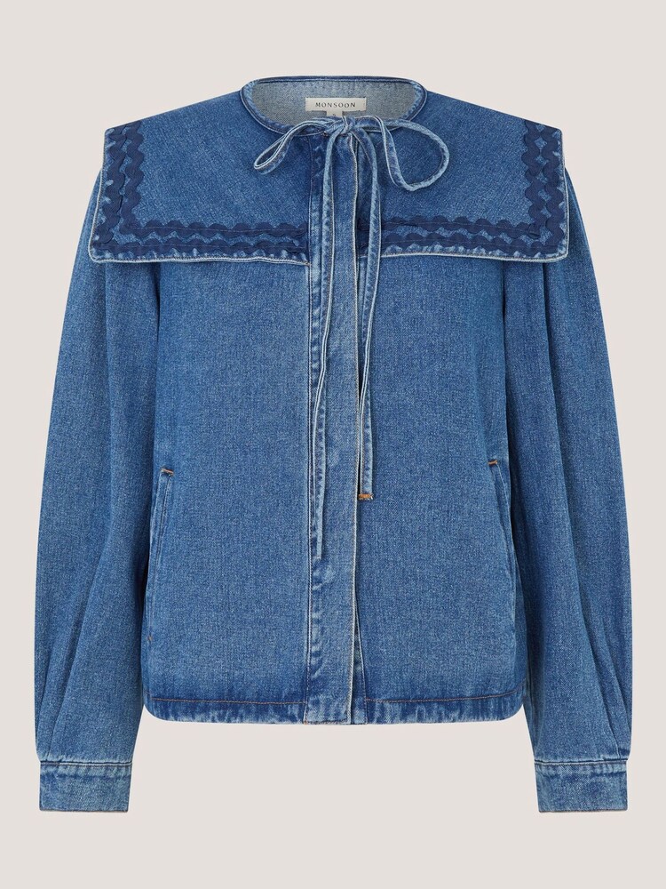 Monsoon Blue Livvy Denim Jacket - Image 1 of 1
