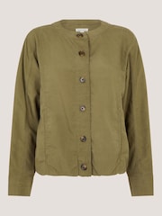Monsoon Green Colette Linen Jacket - Image 1 of 1