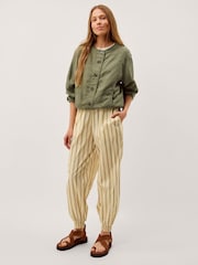 Monsoon Green Colette Linen Jacket - Image 3 of 4