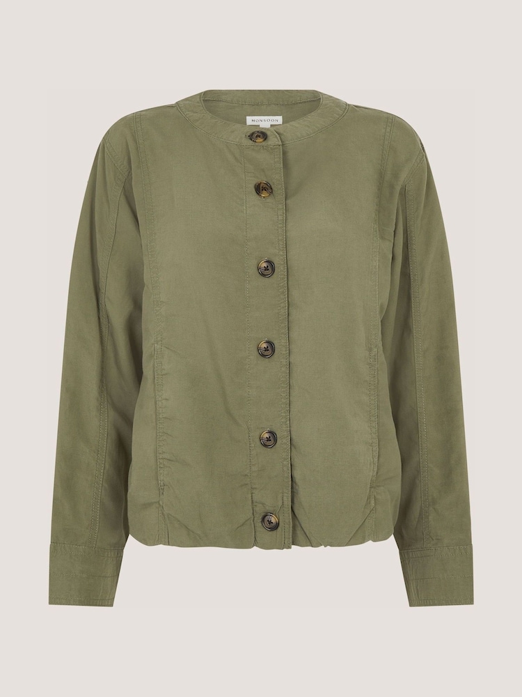 Monsoon Green Colette Linen Jacket - Image 4 of 4 Monsoon Green Colette Linen Jacket - Image 4 of 4