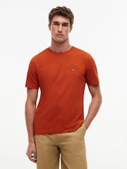 Tommy Hilfiger Orange Logo Jersey Crew Neck T-Shirt - Image 1 of 5
