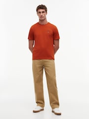 Tommy Hilfiger Orange Logo Jersey Crew Neck T-Shirt - Image 3 of 5