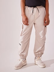 Ecru Neutral Lined Parachute Cargo Trousers (3-16yrs) - Image 3 of 9