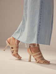Bone Signature Leather Cage Heeled Sandals - Image 2 of 4