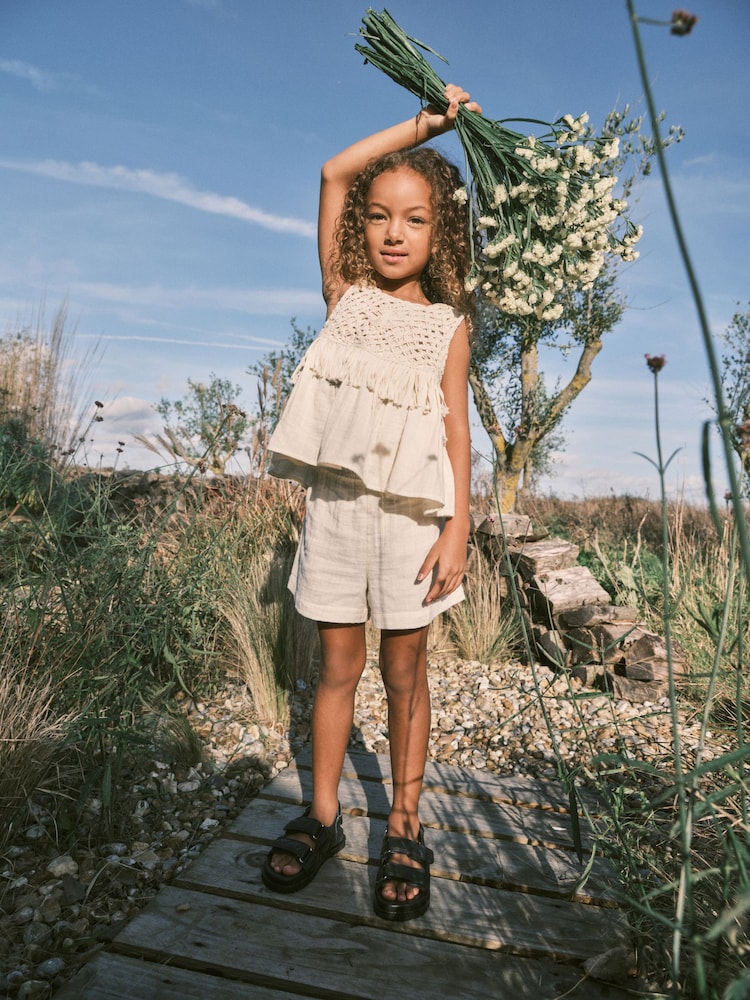 Cream Macramé Detail Co-ord Set (3-16yrs) - Image 1 of 6