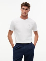 Tommy Hilfiger White Logo Jersey Crew Neck T-Shirt - Image 1 of 5
