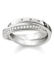 Thomas Sabo White Together Forever Ring 925 Silver, Zirconia. - Image 1 of 2