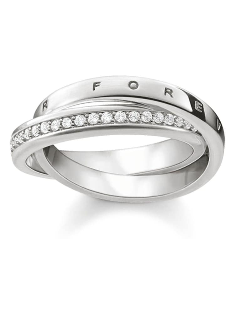 Thomas Sabo White Together Forever Ring 925 Silver, Zirconia. - Image 1 of 2