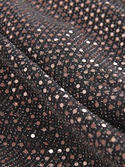 Rose Pink Sequin Wide Leg Trousers - Image 6 of 6
