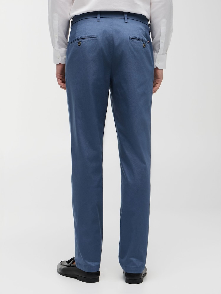 Tommy Hilfiger Blue Denton Straight Printed Structure Chinos - Image 2 of 5