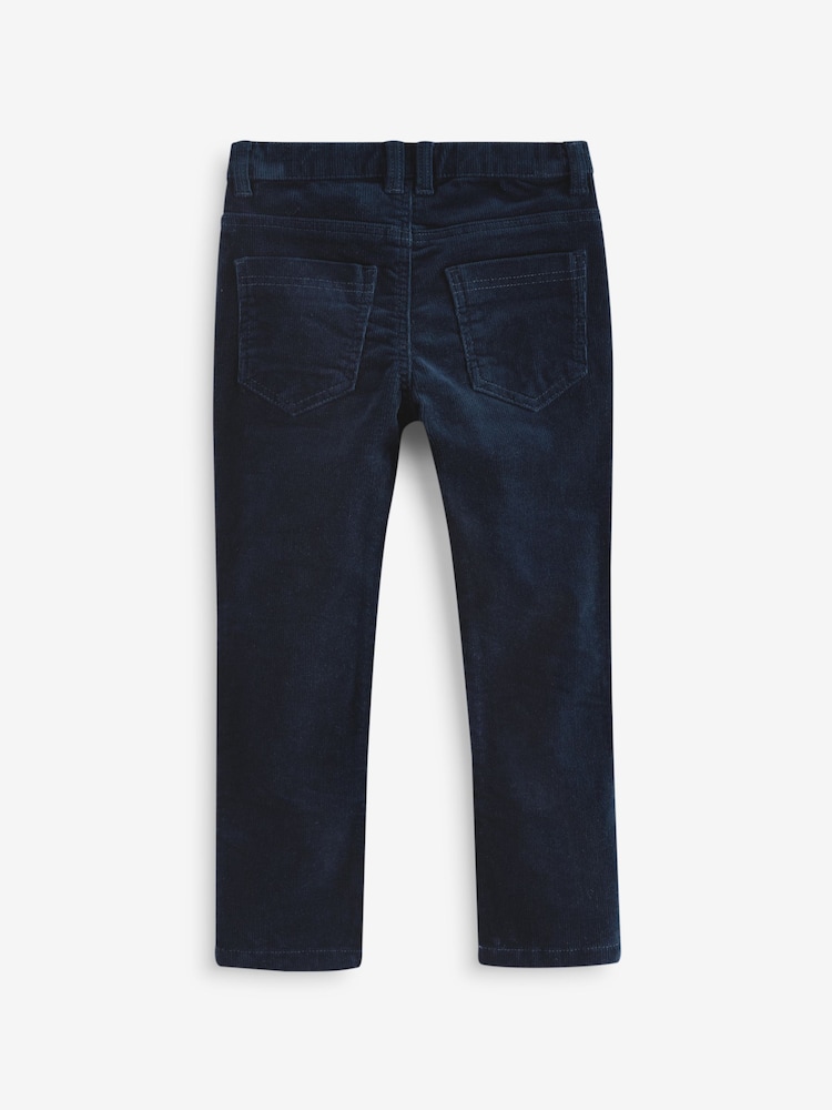 Navy Blue Regular Fit Corduroy Trousers (3-16yrs) - Image 5 of 6