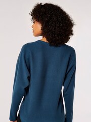 Apricot Blue Chandelier Stud Batwing Jumper - Image 2 of 4