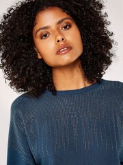 Apricot Blue Chandelier Stud Batwing Jumper - Image 4 of 4