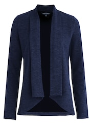French Connection Blue Jersey Josie Drape Front Jacket - Image 3 of 3