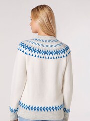 Apricot Cream Fairisle Pattern Gem Jumper - Image 2 of 4