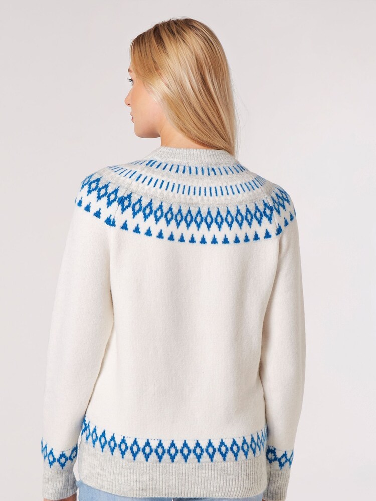 Apricot Cream Fairisle Pattern Gem Jumper - Image 2 of 4 Apricot Cream Fairisle Pattern Gem Jumper - Image 2 of 4