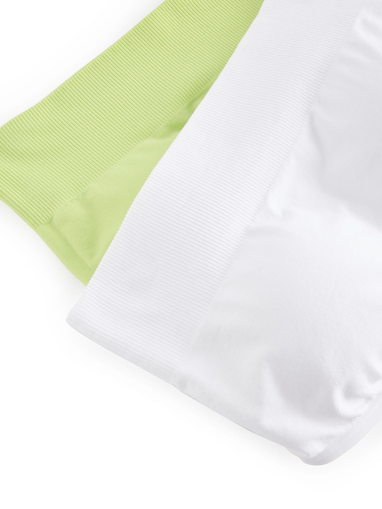Weiß/Limettengrün - Nahtlose Bandeau-BHs im 2er Pack - Bild 10 von 10