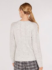 Apricot Silver Chevron Pointelle Jumper - Image 2 of 4