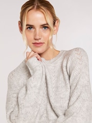 Apricot Silver Chevron Pointelle Jumper - Image 4 of 4