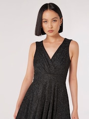 Apricot Black Dazzle V-Neck Maxi Dress - Image 3 of 5