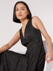 Apricot Black Dazzle V-Neck Maxi Dress - Image 4 of 5