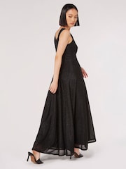 Apricot Black Dazzle V-Neck Maxi Dress - Image 5 of 5