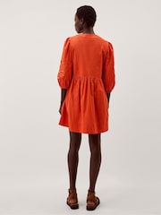 Monsoon Orange Noelle Embroidered Mini Dress - Image 3 of 5